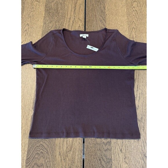 NWT Madewell Aretha Pointelle Pajama Set Women’s Size XL Chocolate Raisin - Picture 5 of 16